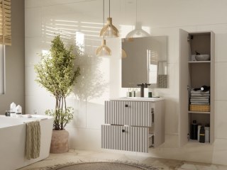 SZAFKA POD UMYWALKĘ TIGO 60 2S KASZMIR 2 SZUFLADY RYFLOWANY FRONT WISZĄCA