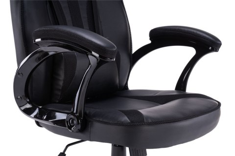 Zestaw BIURKO DANY Narożne ANTRACYT / DĄB ARTISAN + Fotel DRIFT CZARNY