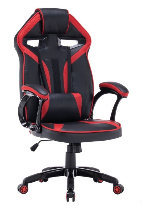 Zestaw BIURKO DANY Narożne ANTRACYT / DĄB ARTISAN + Fotel DRIFT CZERWONY